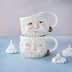 NWT Glitterville Papa Noel Mug- Eyes Open